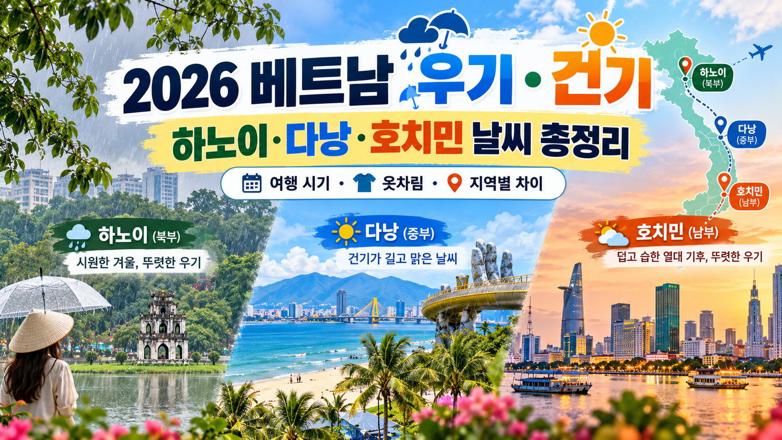 2026 베트남 우기 건기 언제?