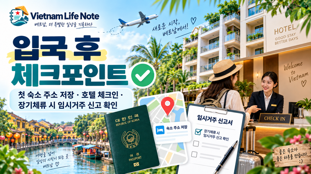 베트남 외국인 임시거주 신고와 숙소 등록