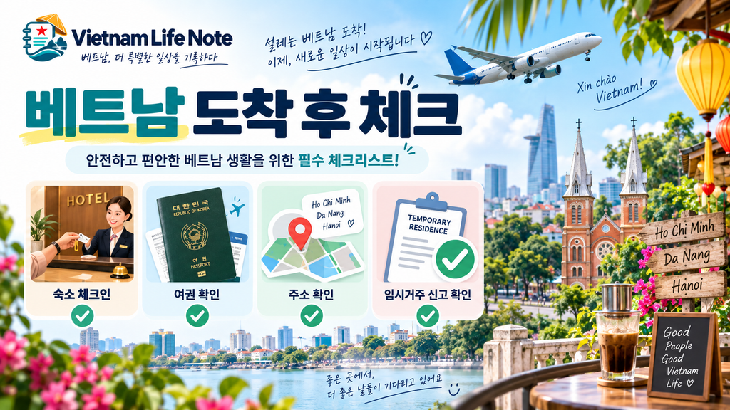 베트남 입국 후 숙소 체크인과 임시거주 신고