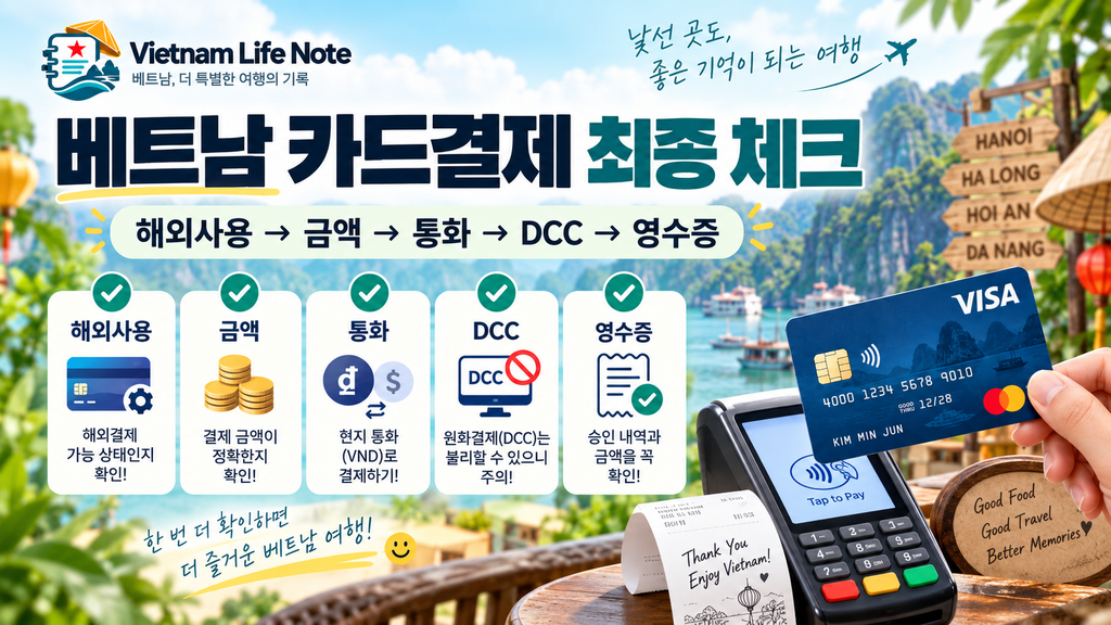 베트남 Visa Mastercard 카드 결제 가능 장소
