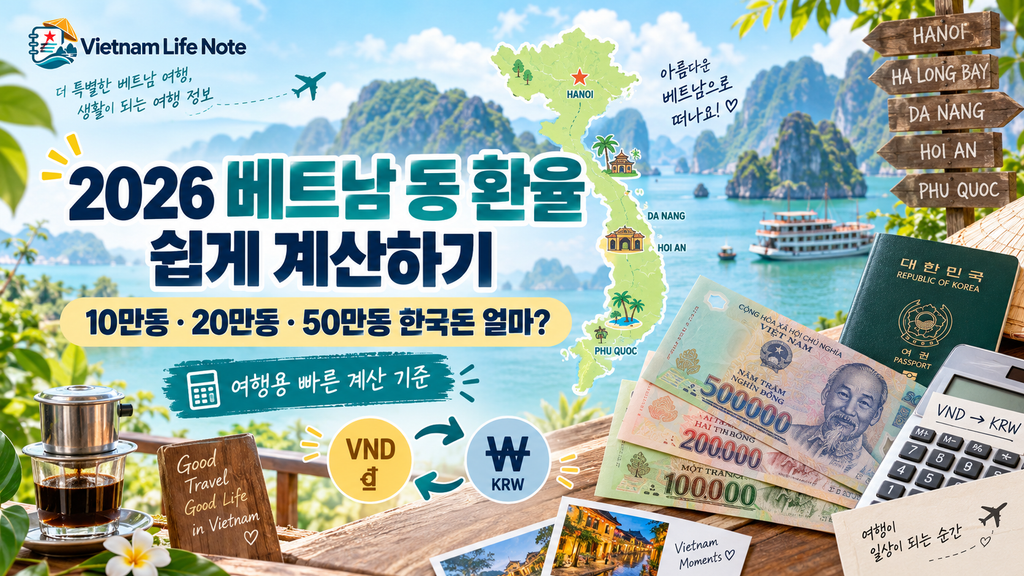 2026 베트남 동 환율 한국돈 계산법