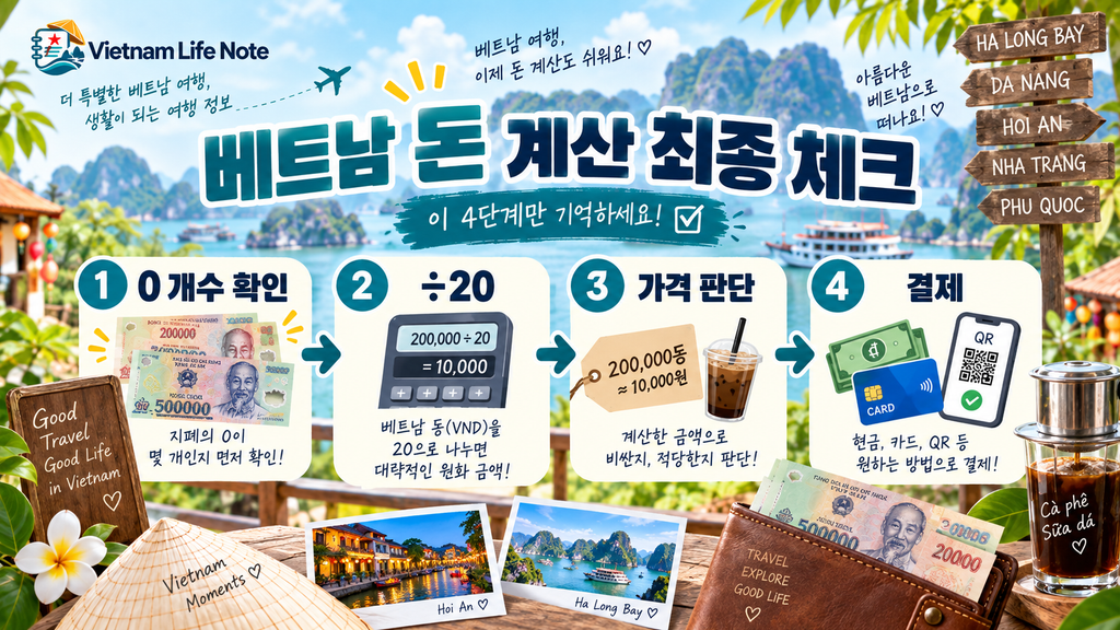 베트남 동 한국돈 빠른 암산 계산법